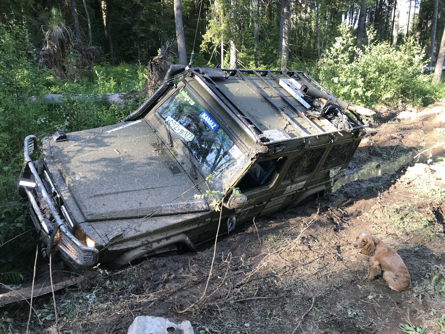 G-Class на остановке во время выезда в лес